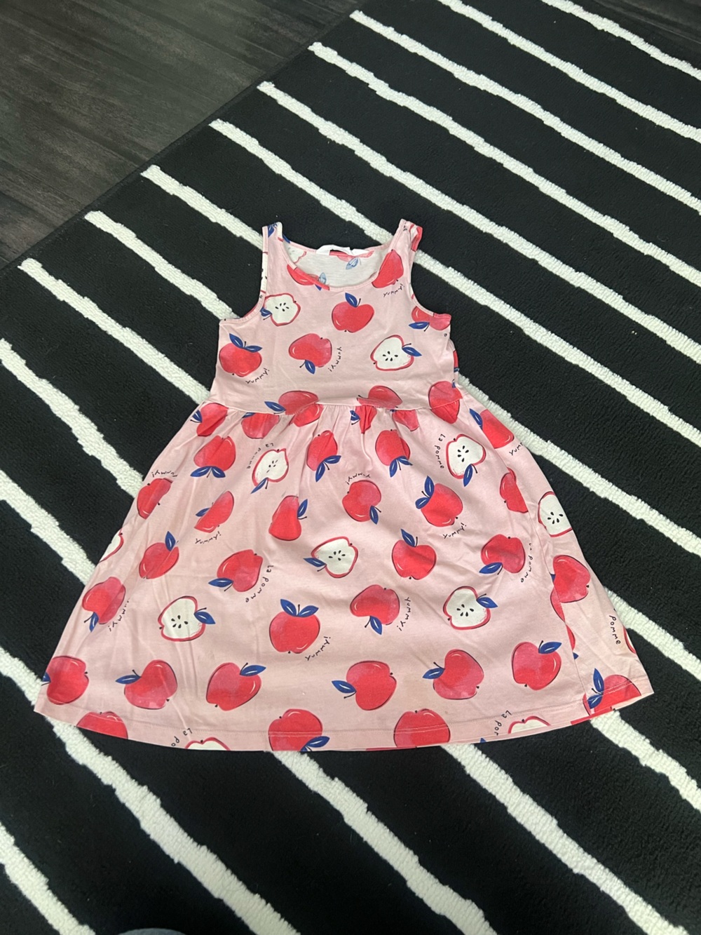 H&M Pink Dress with Red Apple Print